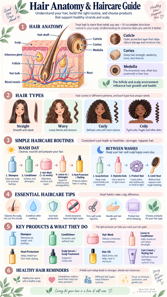 hair-anatomy-infographic-576x1024 Hair Anatomy & Haircare Guide: How to Care for Your Hair From Root to Tip